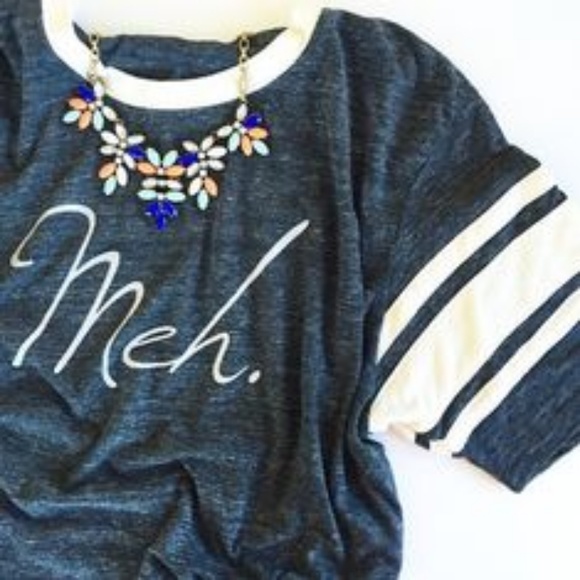 loved by hannah and eli | Grey Striped Sleeve Tee - Picture 6 of 6